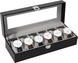 CAJA ORGANIZADORA DE RELOJES – 6 COMPARTIMENTOS
